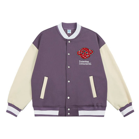 Plush Towel Embroidered High Quality Baseball Uniform Thick Coat Jacket Men